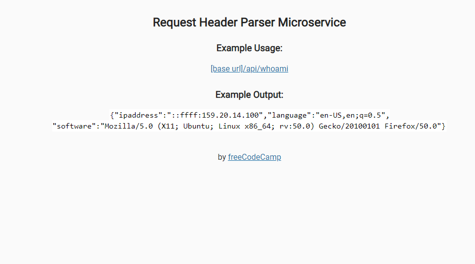 Request Header Parser Microservice